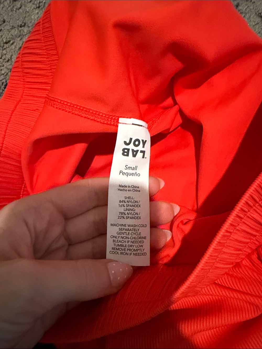 JoyLab Coral red Flow Skort with Drawstring Waist - Picture 2 of 4